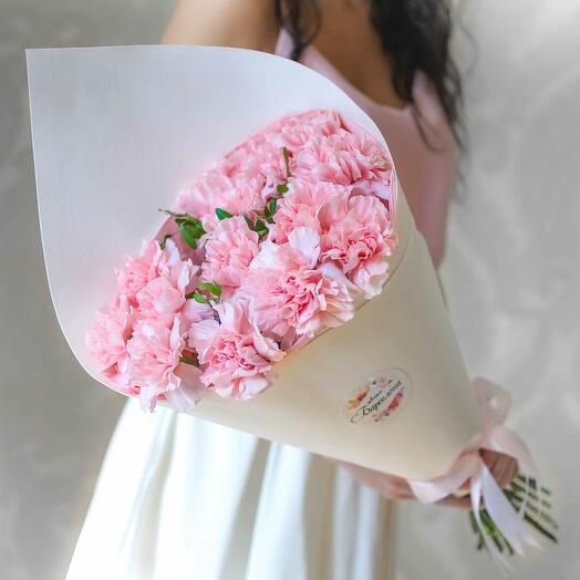 Диантусы розовые монобукет 🎀