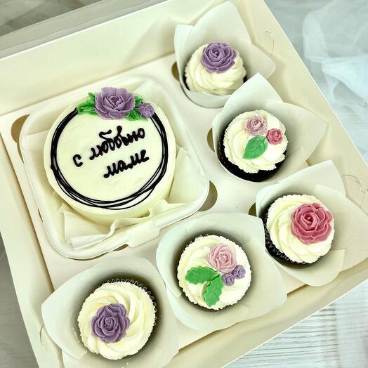 Conjunto de pastel de Bento y cupcakes para mujer, niña, niña, dama