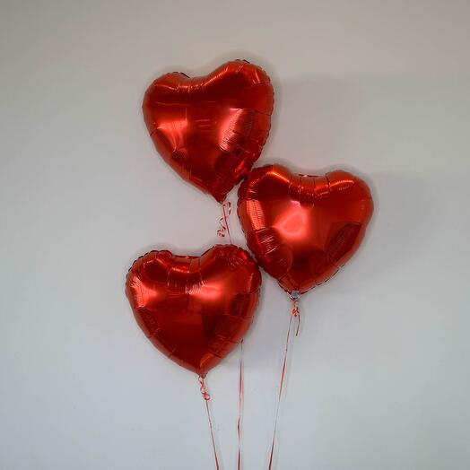 Three Heart Balloons