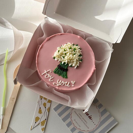 Bento cake 470g flowers, бенто торт