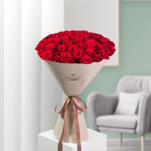 51 Red Roses Sand Clock