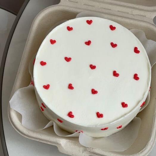 Бенто торт мини тортик с сердечками