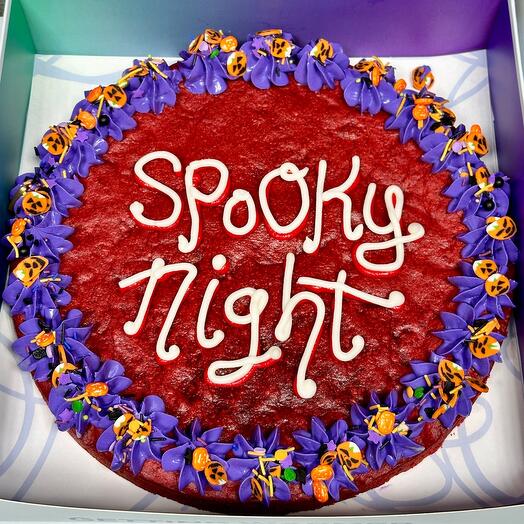 Halloween cookie cake - Spooky night