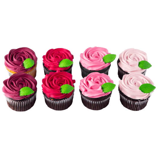 Berry Red Rose Cupcake