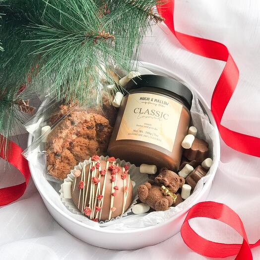 Новогодний набор сладостей «Зимний вечер» со сливочной карамелью,подарок на Новый 2026 год для любимой мамы,девушки и подруги