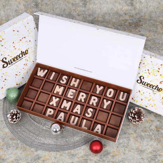 Customize Merry Christmas Chocolate By Sweecho