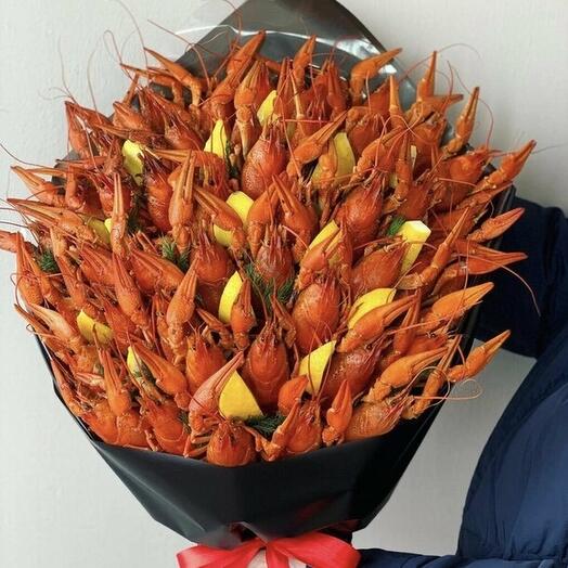 Мужской букет Вареные раки 2кг