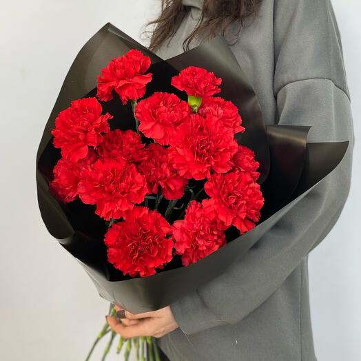 Funeral bouquet (Red carnation 14 pieces)
