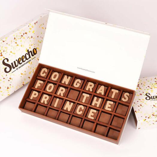 Congrats For The Prince Chocolates By Sweecho