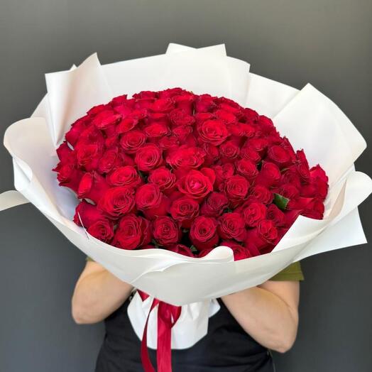 -20%АКЦИЯ🌹Классика в красном /51 кенийская розы/оформление/Цветы в Уфе