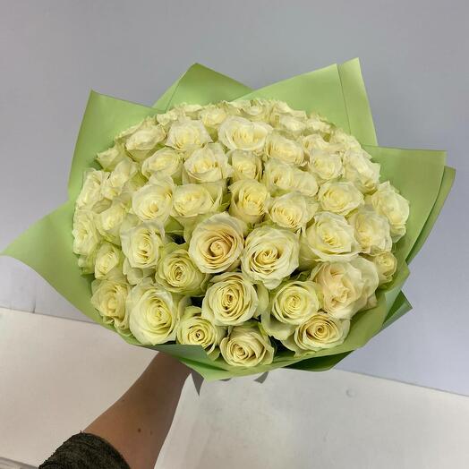 Букет из 51 белой розы