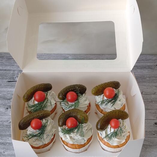 Закусочные капкейки на новый год