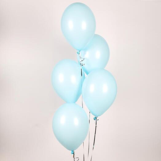 Balloons 5 pcs, with helium macaroons - Blue