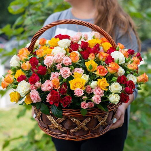 Flowers in basket