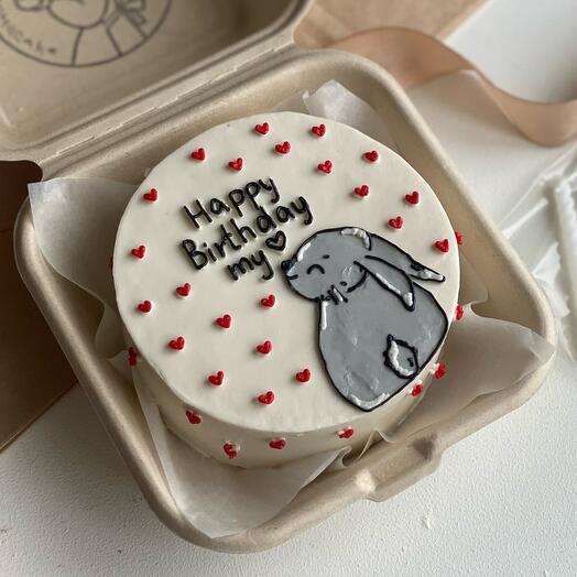 Бенто тортик «happy birthday my 🤍»