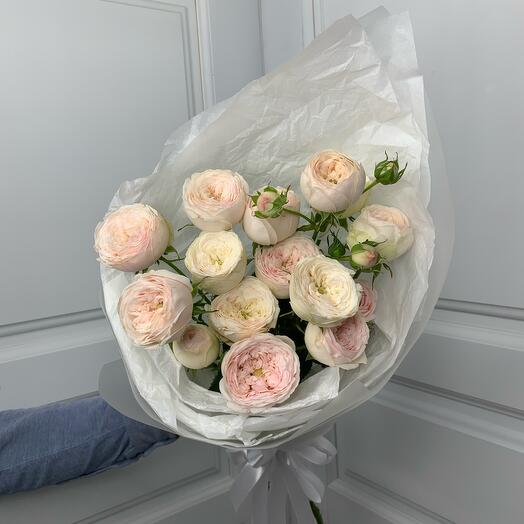 Mono-ramo de rosas Premium en forma de peonía