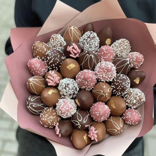 Bukiet truskawkowo-czekoladowy