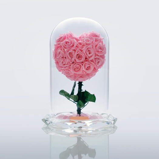 Crystal Infinity Roses Pink