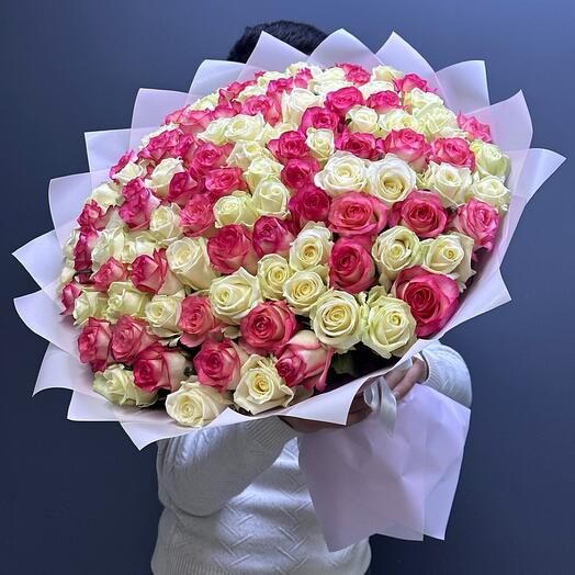 Букет из 101 розы микс