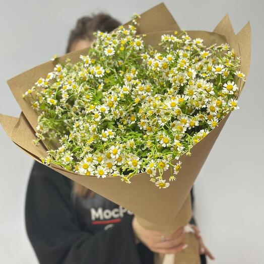 💕Монобукет "Полевые ромашки"/матрикария/Цветы в Уфе/Цветы Уфа/Доставка цветов Уфа