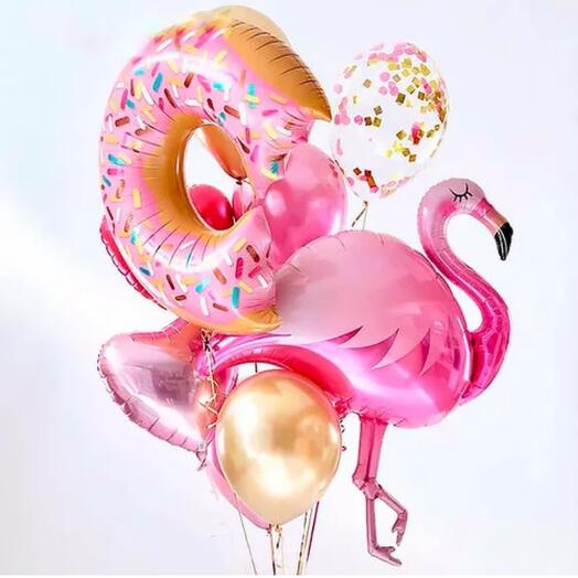 Flamingo set of 10 balls