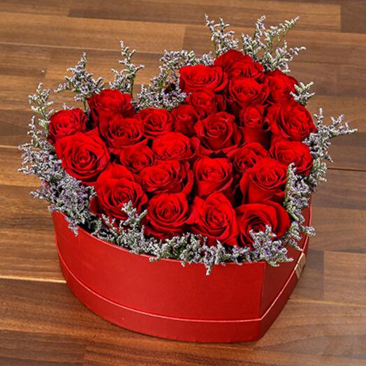 Red Rose Box Arrangement