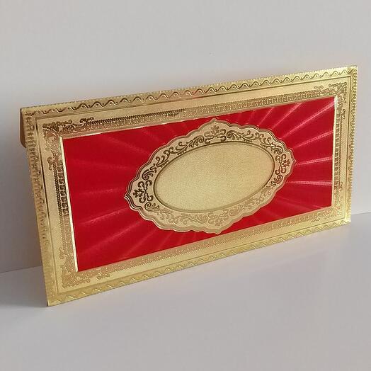 Sobre de dinero / tarjeta de regalo "Rojo / oro", 18 × 9 cm