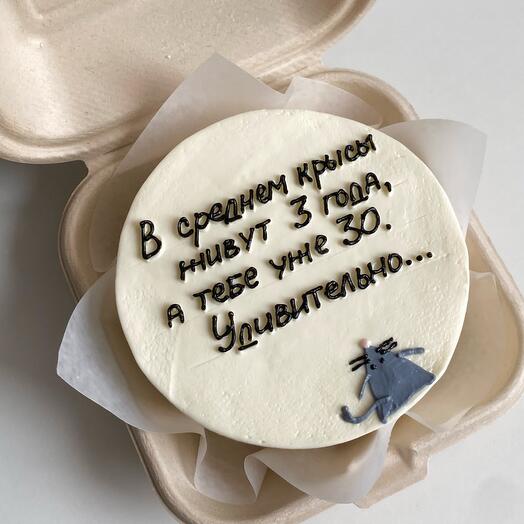 Бенто-торт на день рождения с крысой на 30 лет
