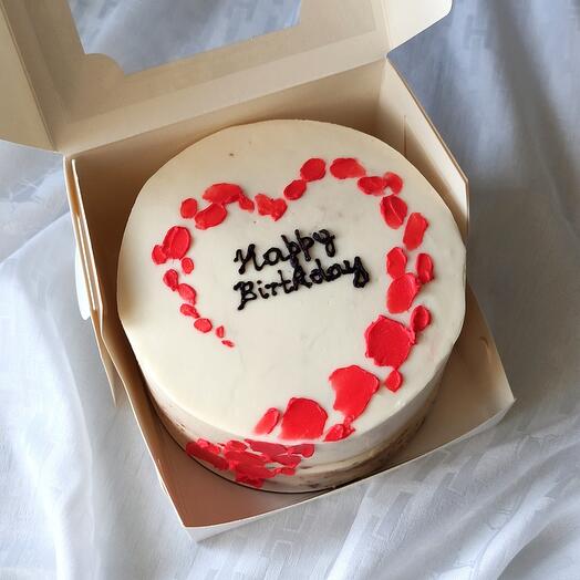 Бенто торт Happy birthday сердце