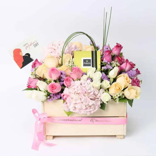 Abundance Mix Flowers and Patchi for Mothers Day