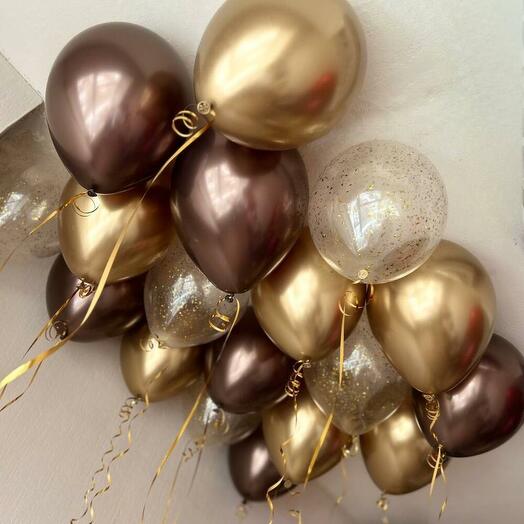 Шары под потолок 18шт «Choco