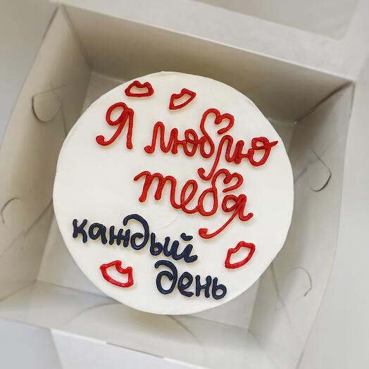 Бенто торт " Я люблю тебя каждый день "