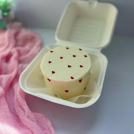 Бенто торт с сердечками / день влюбленных / подарок на день влюбленных