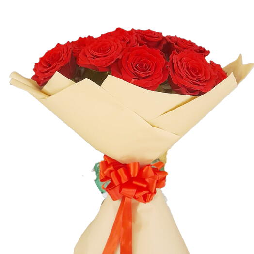 Classic Red Roses Bouquet - Fresh Hand-Picked Flowers