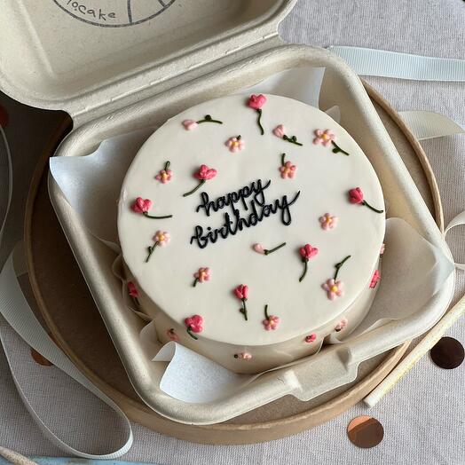 Бенто тортик «happy birthday»/цветочки