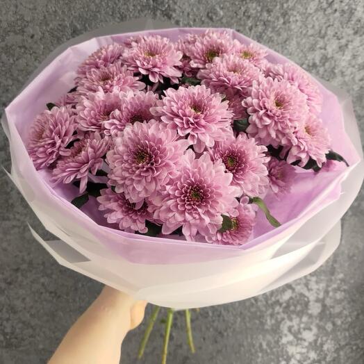 Моно букет из Фиолетовых Хризантем🌸