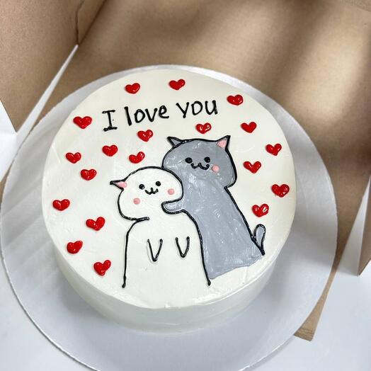 Большой бенто-торт l love you