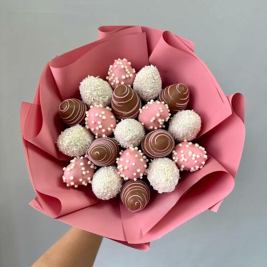 Ramo de fresas en chocolate "sueños de Chocolate" + regalo (28)