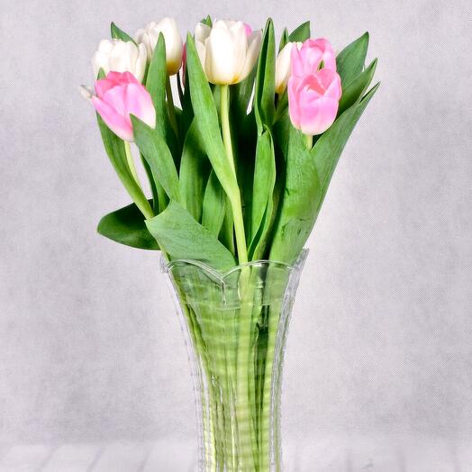Tulips with vase