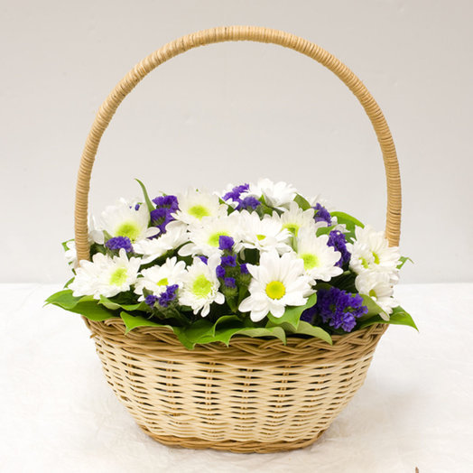 Basket of flowers in the Pacific ocean
