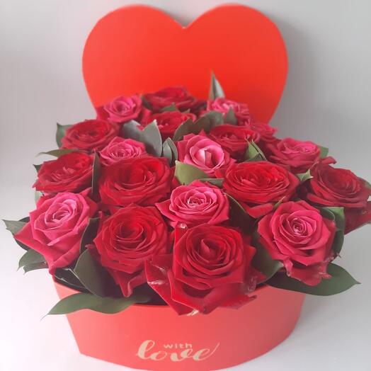 Roses in a box-heart