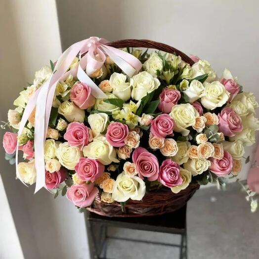 Basket with flowers
