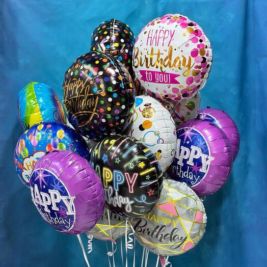 15 Birthday Foil Balloons