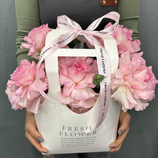 Французские розы в сумочке