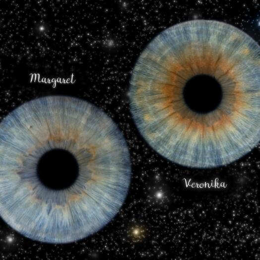 Электронный подарочный сертификат Фото радужки глаза (картина на холсте 60х90)