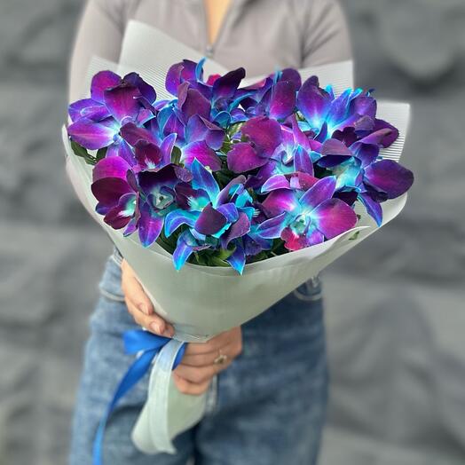 Монобукет «Ты мой космос 💙» с космических орхидей