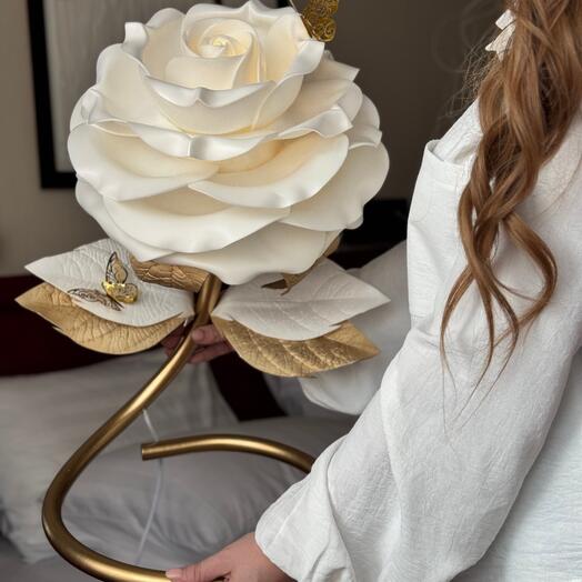 Роза светильник-ночник настольный