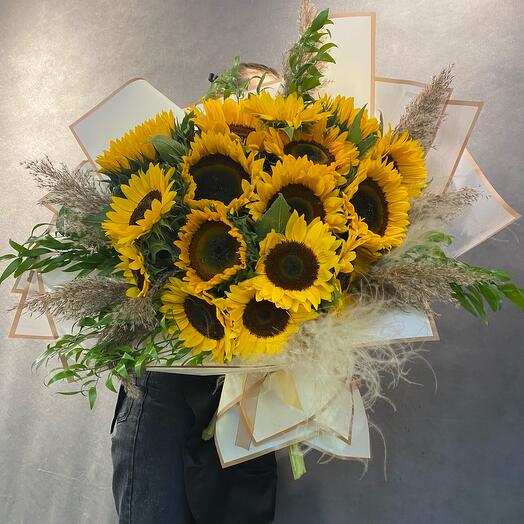 Bouquet with Sunflowers "Summer day"