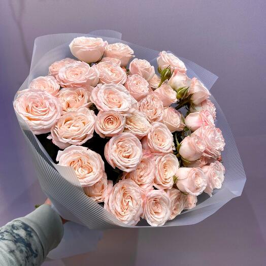 Bouquet of 9 peony-shaped roses