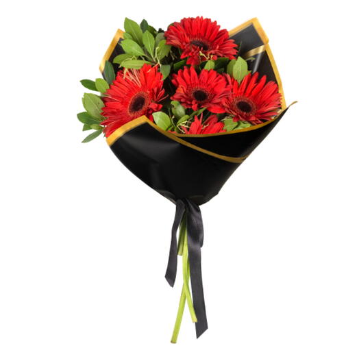 BUKET 5 ADET KIRMIZI GERBERA